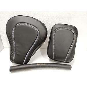 pure biking seat cover black amp rear seat handle foam combo compatible with re classic 350500 cc 2012 to 2020 models
