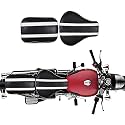 Pure Biking Seat Cover Black &amp; White Front &amp; Rear Compatible with RE Classic 350/500CC (2012 to 2020 Models)