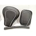 Pure Biking Seat Cover Black &amp; Rear Seat Handle Foam Combo Compatible with RE Classic 350/500 CC (2012 to 2020 Models)
