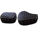 Pure Biking Seat Cover Black Dimond Style +Button Compatible with RE Classic 350/500 CC (2012-2020 Models)