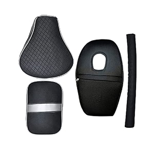 pure biking diamond cut design seat cover with tank cover  back rest foam combo set of 4 compatible with re classic 350500cc 2012 to 2020 silver amp black