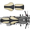 Pure Biking Diamond Cut Design Stylish Seat Cover Black &amp; Off White Compatible with RE Classic 350/500cc (2012 to 2020)