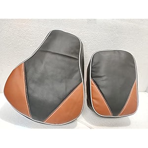 pure biking split seat cover black amp tan compatible with re classic 350500 cc 2012 to 2020 models
