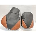 Pure Biking Split Seat Cover Black &amp; Tan Compatible with RE Classic 350/500 CC (2012 to 2020 Models)