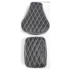 pure biking seat cover black split diamond stitch compatible with re classic 350500cc 2012 to 2020