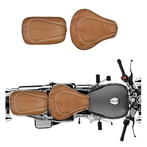 pure biking seat cover fancy tan with back rest foam tan combo set of 3 compatible with re classic 350500cc 2012 to 2020