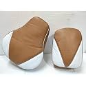 Pure Biking Stylish Seat Cover Tan &amp; White Compatible with Classic 350CC 500CC(2012 to 2020 Models)
