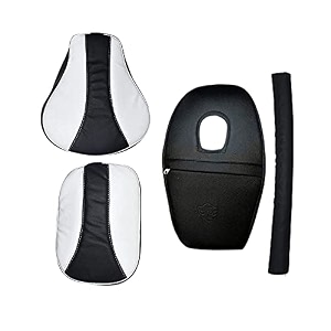 pure biking seat cover with tank cover  back rest foam combo set of 4 compatible with classic 350cc 2012-2020 black amp white