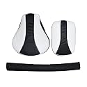 Pure Biking AHL Motors Stylish Design Seat Cover with Back Rest Foam Combo Compatible with Classic 350cc (2012-2020) Black&amp;White