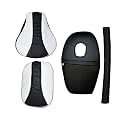 Pure Biking Seat Cover with Tank Cover + Back Rest Foam Combo Set of 4 Compatible with Classic 350cc (2012-2020) Black &amp; White
