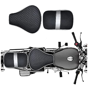pure biking stylish diamond cut design seat cover for re classic 350500cc silver with black