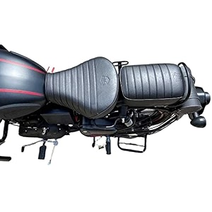pure biking stylish split seat cover front amp rear black compatible with re classic 350500 cc 2012 to 2020 models