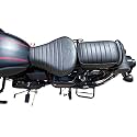 Pure Biking Stylish Split Seat Cover Front &amp; Rear Black Compatible with RE Classic 350.500 cc (2012 to 2020 Models)