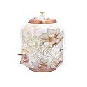 Pure Copper Water Dispenser 14 Litres – Handmade Copper Matka with Tap, Meena Gold Finish for Home, Kitchen & Dining (8 litres)