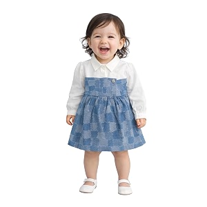 Pure Cotton Baby Girl Denim Frock with