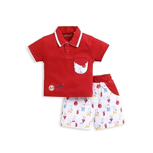 Pure Cotton Collared T-Shirt and Half Pant