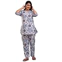 Pure Cotton Printed Night Suit Top and
