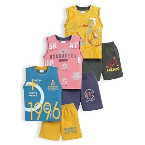 Pure Cotton Sleeveless T-Shirt and Half Pant