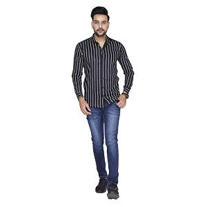 Pure Cotton Solid Slim Fit Semi Casual