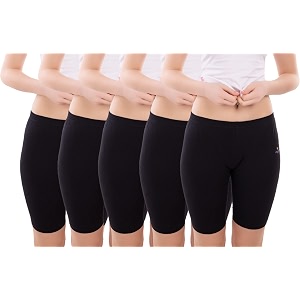 Pure Cotton Womens Cycling Shorts Pack of