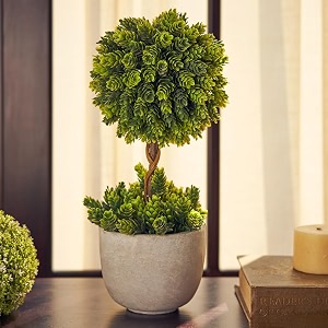 pure home  living green artificial pineapple grass plant with pot plastic wire fake plants small mini decorative home office or gift wild artificial plant with pot 14x14x36 cm pack of 1