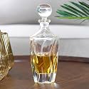 Pure Home and Living, Handcrafted in Czech Republic, Made of Crystal Glass, Clear Barley Decanter (750 ML, 1 Piece)
