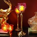 Pure Home Red Swirl Textured Hurricane -
