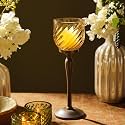 Pure Home Yellow Swirl Textured Hurricane -