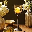 Pure Home Yellow Swirl Textured Hurricane -