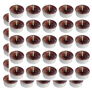 pure indian candle handmade chocolate fragrance brown mottled tea light candle pack of 50 pictl202223