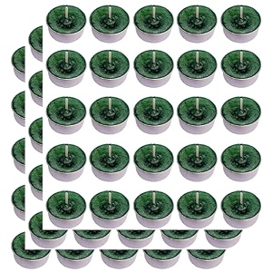 pure indian candle handmade citronella and camphor fragrance green mottled tea light candle pack of 75 pictl202239