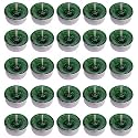 Pure Indian Candle Handmade Citronella and Camphor Fragrance Green Mottled Tea Light Candle (Pack of 25) PICTL202237