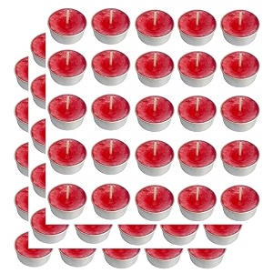 pure indian candle handmade fresh cut roses fragrance red mottle tea light candle pack of 75 pictl202279