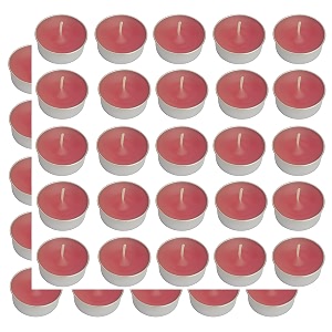 pure indian candle handmade fresh cut roses fragrance pink coral tea light candle pack of 50 pictl202228