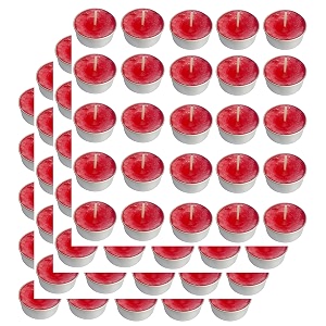 pure indian candle handmade fresh cut roses fragrance red mottle tea light candle pack of 100 pictl202280