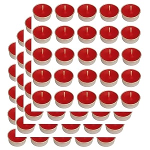 pure indian candle handmade fresh cut roses fragrance red solid tea light candle pack of 100 pictl202270