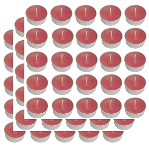 pure indian candle handmade fresh cut roses fragrance pink coral tea light candle pack of 75 pictl202229