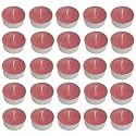 Pure Indian Candle Handmade Fresh Cut Roses Fragrance Pink (Coral) Tea Light Candle (Pack of 25) PICTL202227