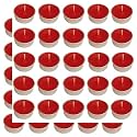 Pure Indian Candle Handmade Fresh Cut Roses Fragrance Red Solid Tea Light Candle (Pack of 50) PICTL202268