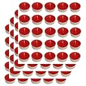 Pure Indian Candle Handmade Fresh Cut Roses Fragrance Red Solid Tea Light Candle (Pack of 100) PICTL202270