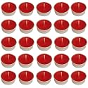 Pure Indian Candle Handmade Fresh Cut Roses Fragrance Red Solid Tea Light Candle (Pack of 25) PICTL202267