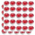 Pure Indian Candle Handmade Fresh Cut Roses Fragrance Red Mottle Tea Light Candle (Pack of 50) PICTL202278