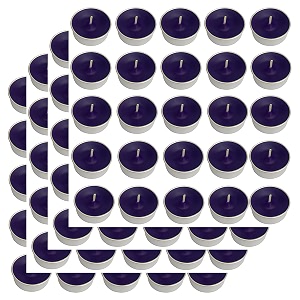 pure indian candle handmade lavender fragrance purple solid tea light candle pack of 100 pictl202265