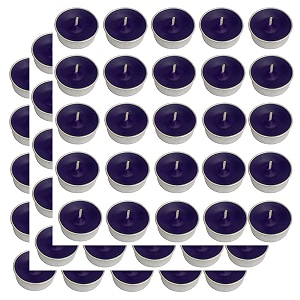 pure indian candle handmade lavender fragrance purple solid tea light candle pack of 75 pictl202264
