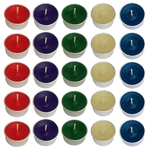 pic wax pure indian floral candle handmade multi fragrance multi tea light candle pack of 25 pictl202252