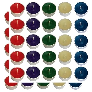 pure indian candle handmade multi fragrance multi tea light candle pack of 50 pictl202253