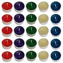 pic Wax Pure Indian Floral Candle Handmade Multi Fragrance Multi Tea Light Candle (Pack Of 25) Pictl202252