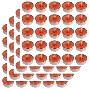 pure indian candle handmade pomelo fragrance orange mottled tea light candle pack of 100 pictl202260