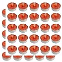 Pure Indian Candle Handmade Pomelo Fragrance Orange Mottled Tea Light Candle (Pack of 50) PICTL202258