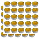 Pure Indian Candle Handmade Sandalwood Amber Fragrance Yellow Mottled Tea Light Candle (Pack of 50) PICTL202293